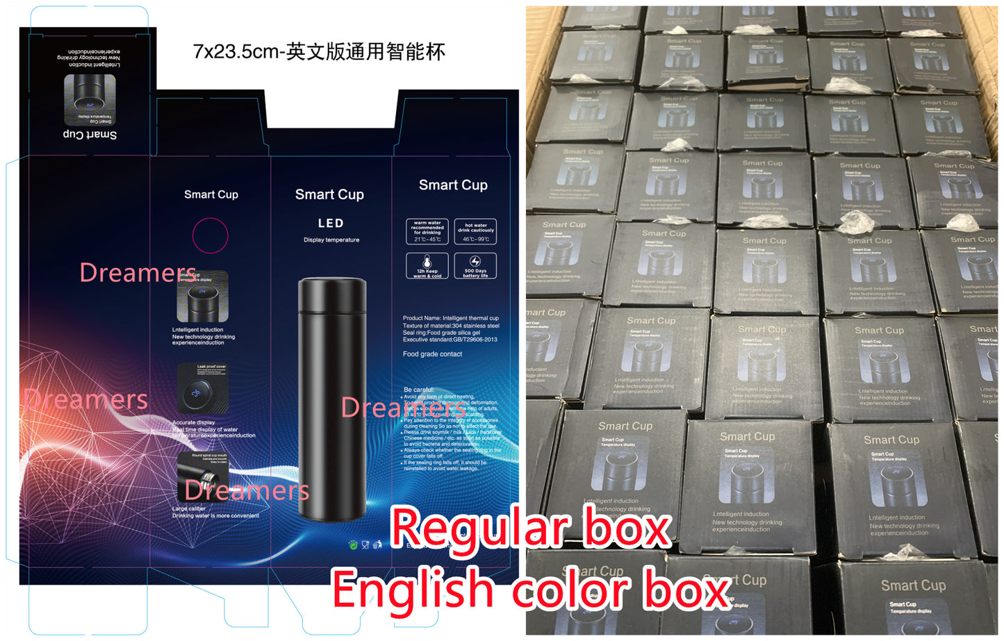 Custom LOGO Smart Water Bottle with LED Temperature Display